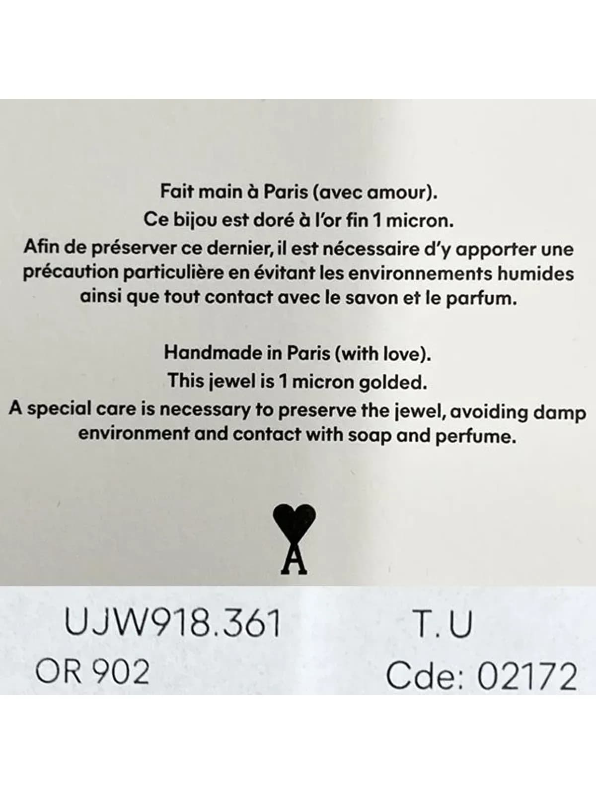 [논현 더팩토리](당일) 25SS 아미 하트 로고 투인원 체인 네크리스 목걸이 (UJW918 361 902)