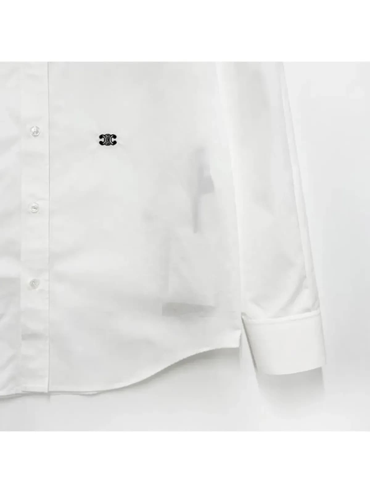 [논현 더팩토리](당일) 25SS 셀린느 트리옹프 자수 로고 코튼 셔츠 (2C983100X 01BC)