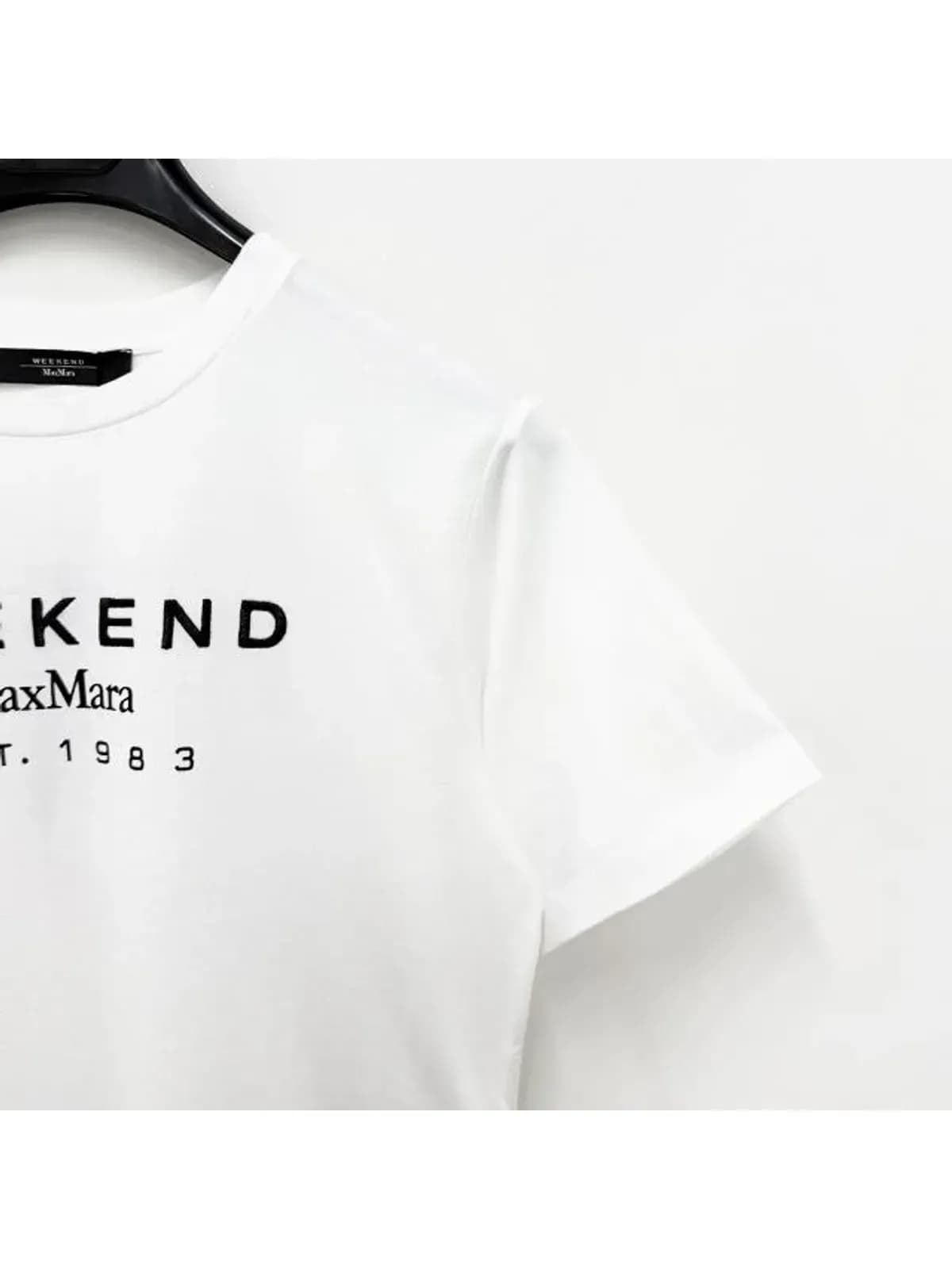 [논현 더팩토리](당일) 25SS 막스마라 위크엔드 CABINA 카비나 로고 반팔티 (2515971041600 002)