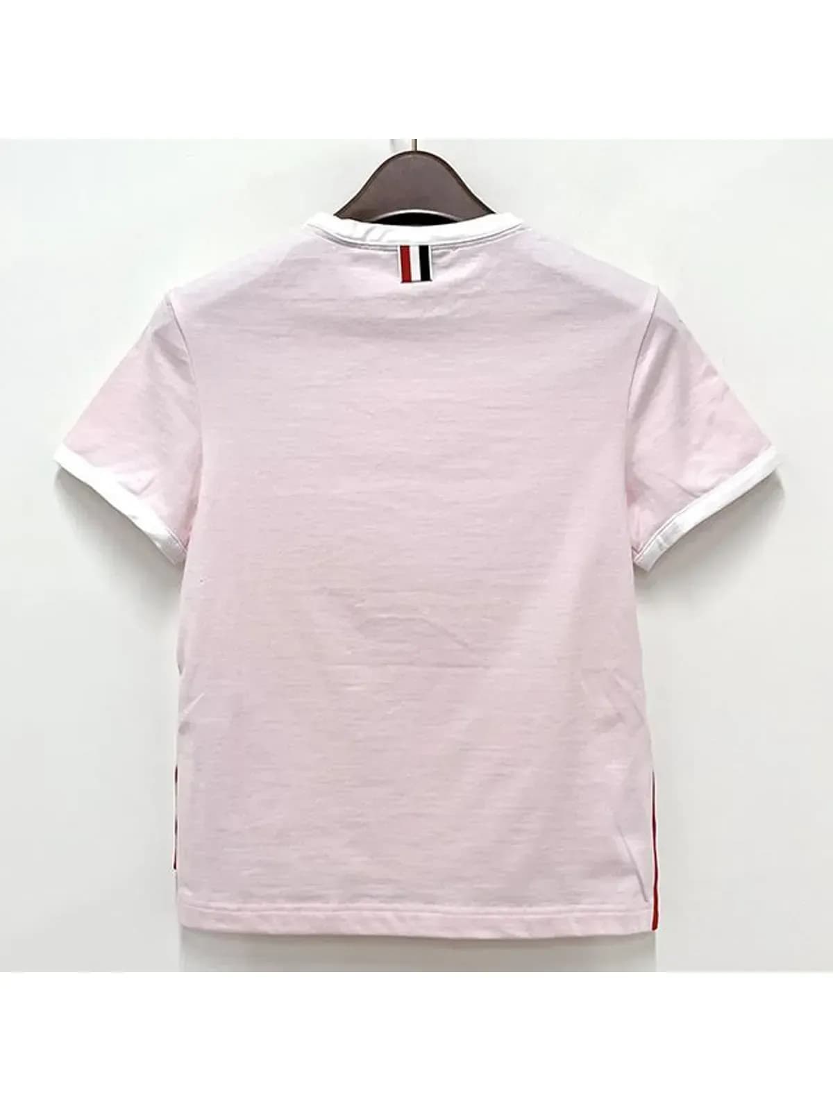 [논현 더팩토리](당일) 25SS 톰브라운 여성 RWB 스트라이프 로고 링거 반팔티 (FJS075A 00042 680)
