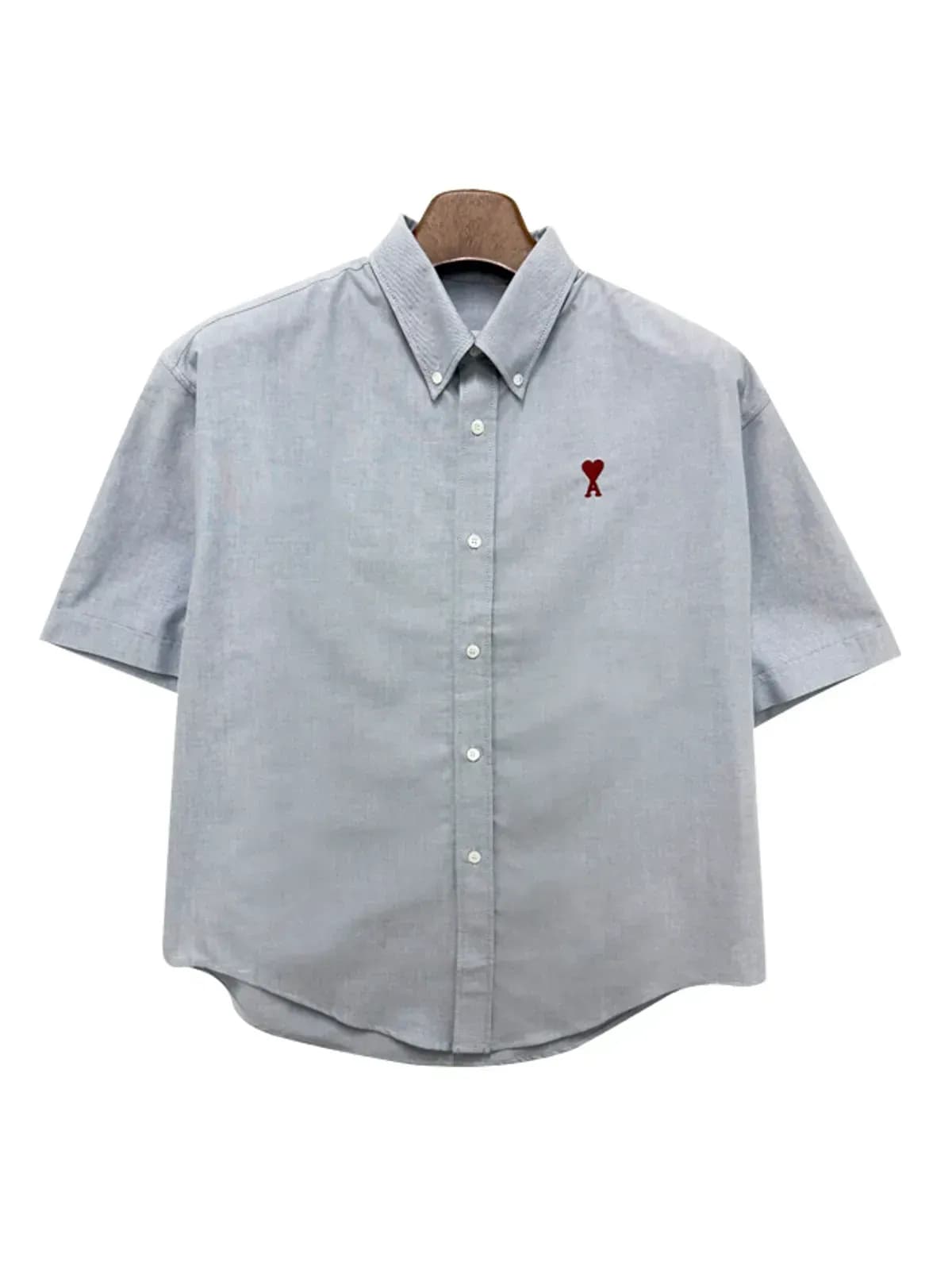 [논현 더팩토리](당일) 25SS 아미 하트 로고 박시 핏 반팔 셔츠 (HSH230 CO0031 4502)