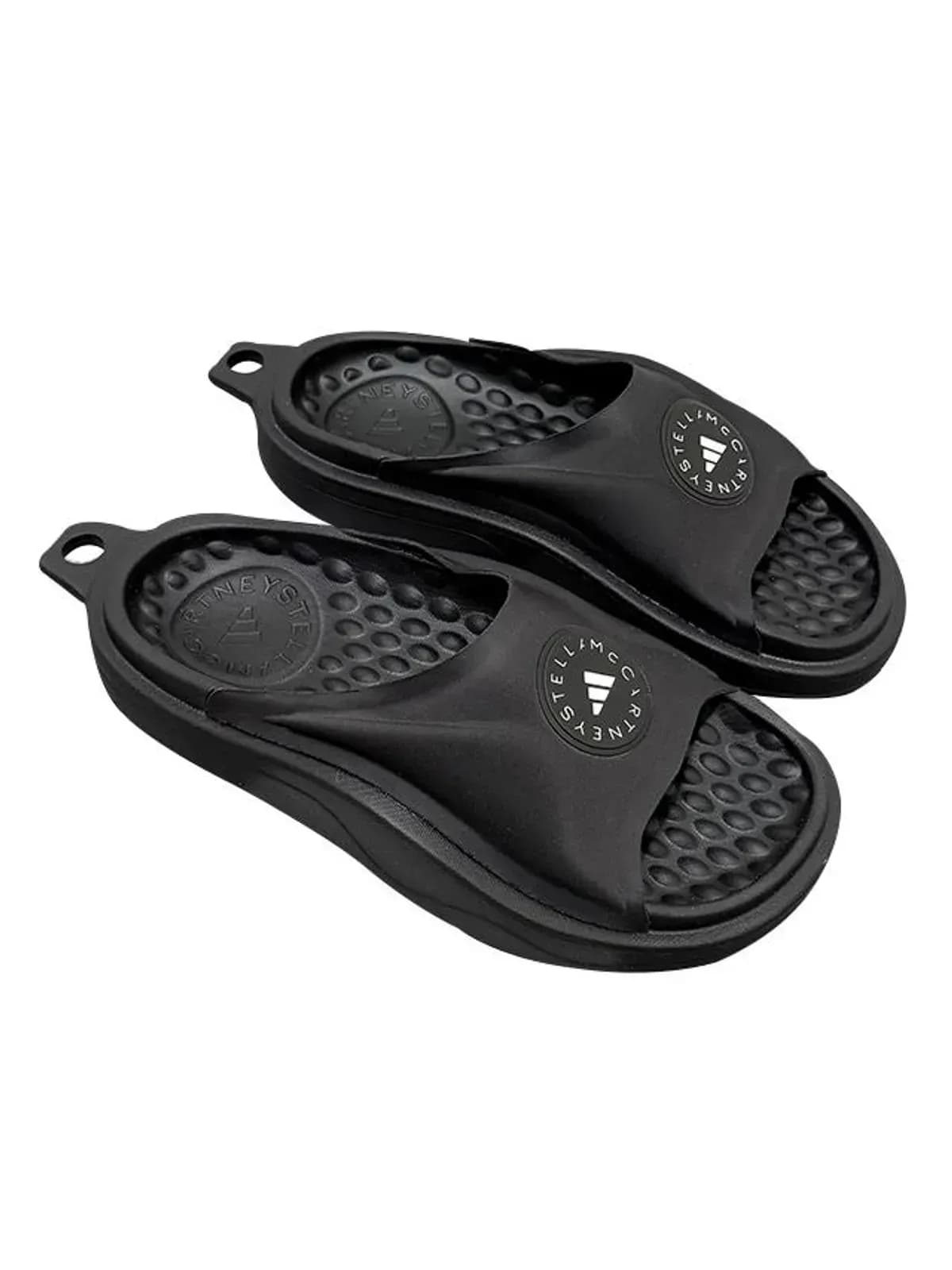 [논현 더팩토리](당일) 25SS 아디다스 X 스텔라 맥카트니 로고 슬리퍼 코어블랙 (JS0265)