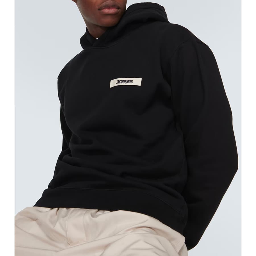 당일배송자크뮈스 남성 로고 르 그로스 그레인 후드티셔츠 (블랙) 245JS247 2036 990