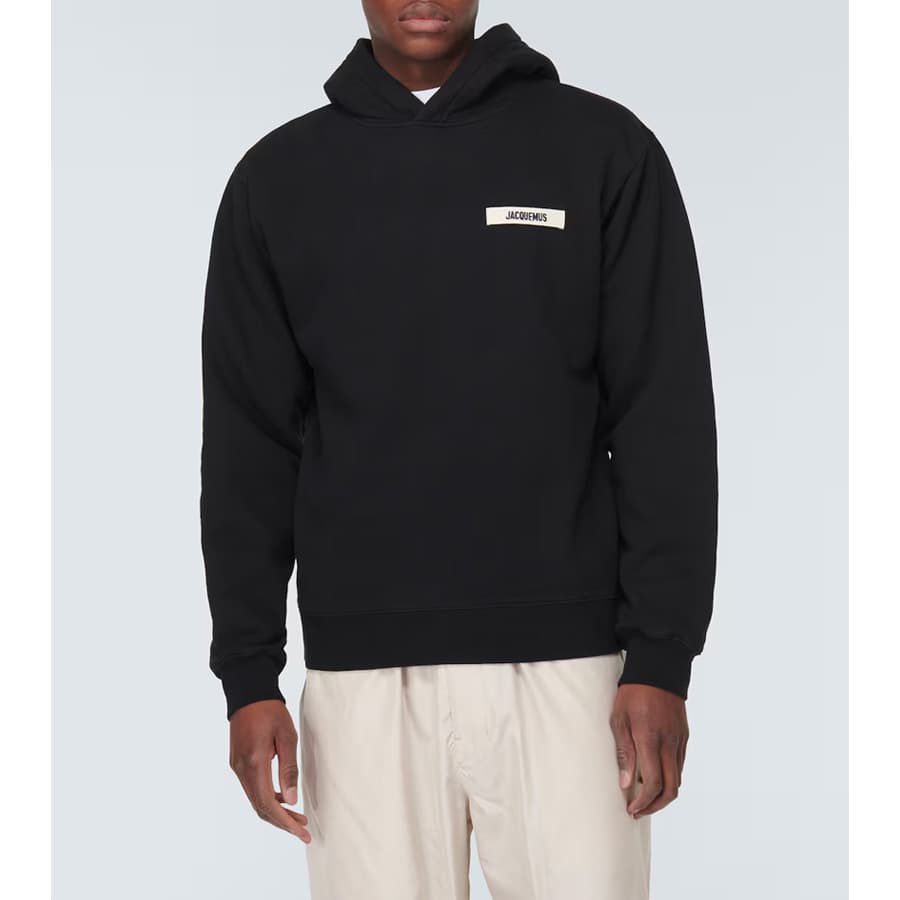 당일배송자크뮈스 남성 로고 르 그로스 그레인 후드티셔츠 (블랙) 245JS247 2036 990