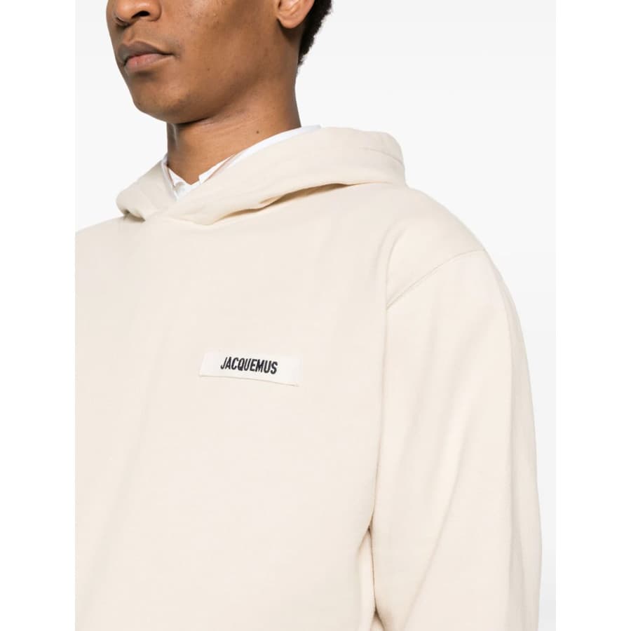 당일배송자크뮈스 남성 로고 르 그로스 그레인 후드티셔츠 (베이지) 245JS247 2036 150