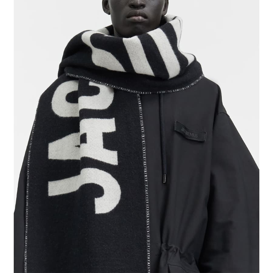 자크뮈스 레샤프 프린지 로고 머플러 블랙 226AC435 5007 990