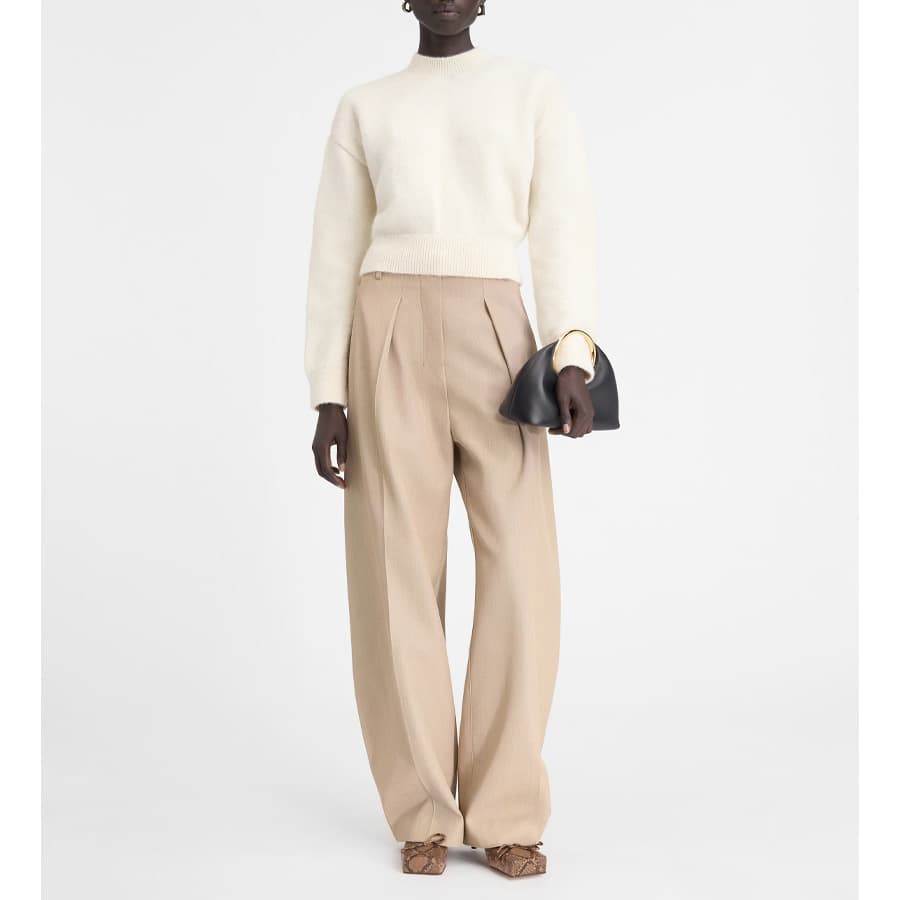 자크뮈스 여성 로고 클래식 니트 (라이트베이지) 241KN353 2329 130