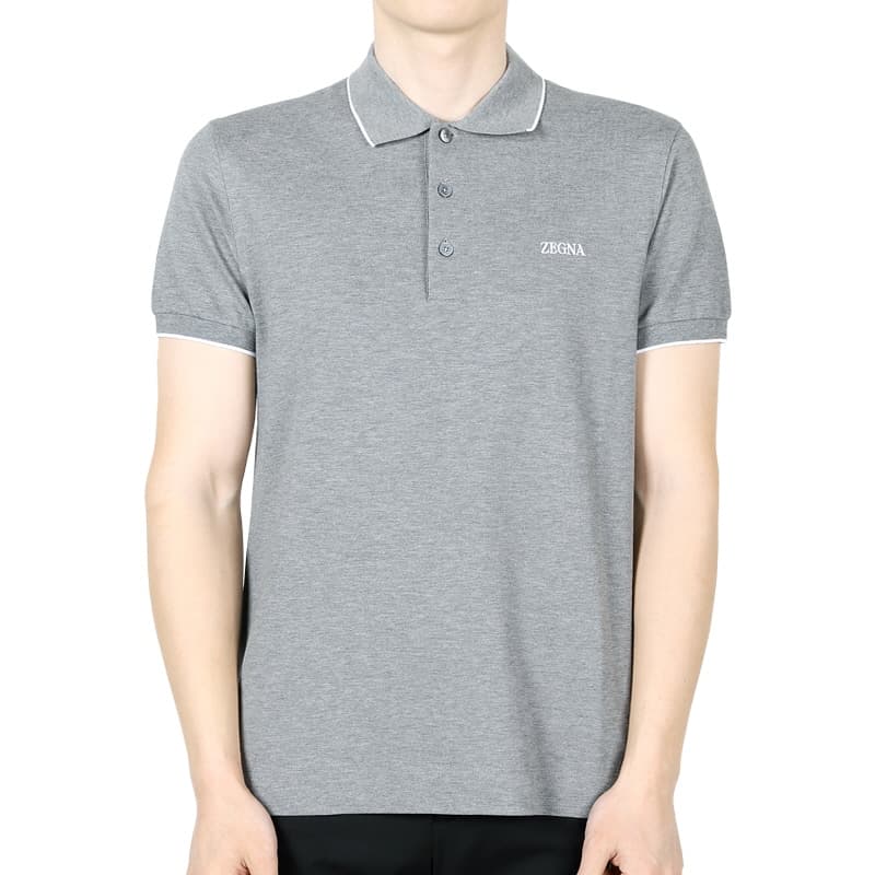 디몬트 에르메네질도제냐 남성 로고 PK 반팔(그레이) E7358A5 B746 K95