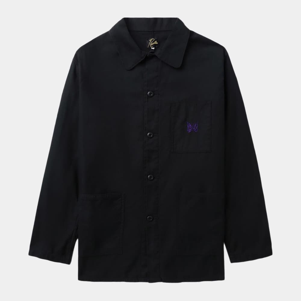 당일배송니들스 남성 디엔 커버올 백 새틴 셔츠 자켓 블랙 PU238 BLACK