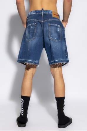 당일배송디스퀘어드2 남성 디스트레스드 데님 쇼츠 팬츠 반바지 블루 S74MU0840 S30309 470