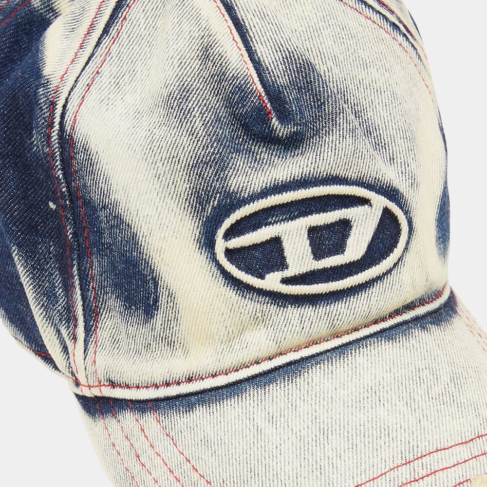 당일배송디젤 남성 D패치로고 C세이몬 빈티지 볼캡 모자 워싱 블루 A06467 0DGAV 01