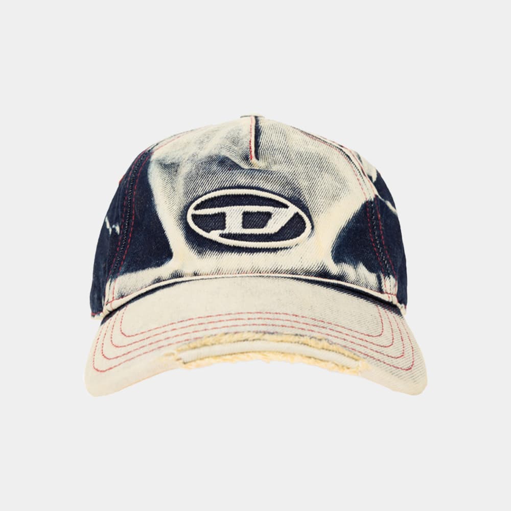 당일배송디젤 남성 D패치로고 C세이몬 빈티지 볼캡 모자 워싱 블루 A06467 0DGAV 01