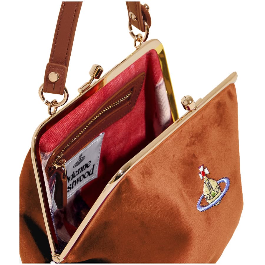 비비안웨스트우드 그래니 프레임 펄스 크로스백 (번트오렌지) 4B01000BW W00ZL F410