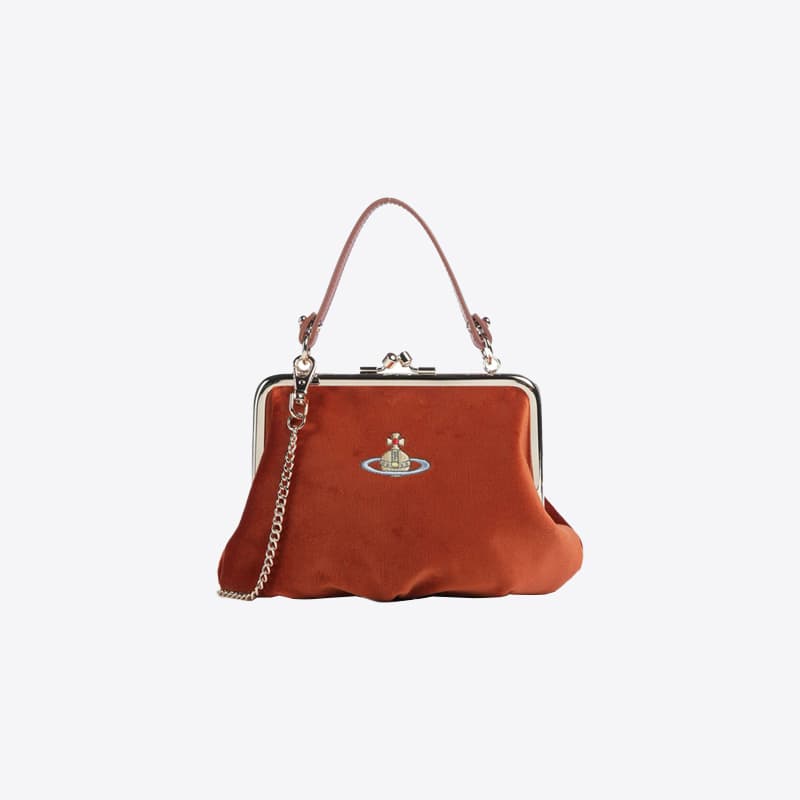 비비안웨스트우드 그래니 프레임 펄스 크로스백 (번트오렌지) 4B01000BW W00ZL F410