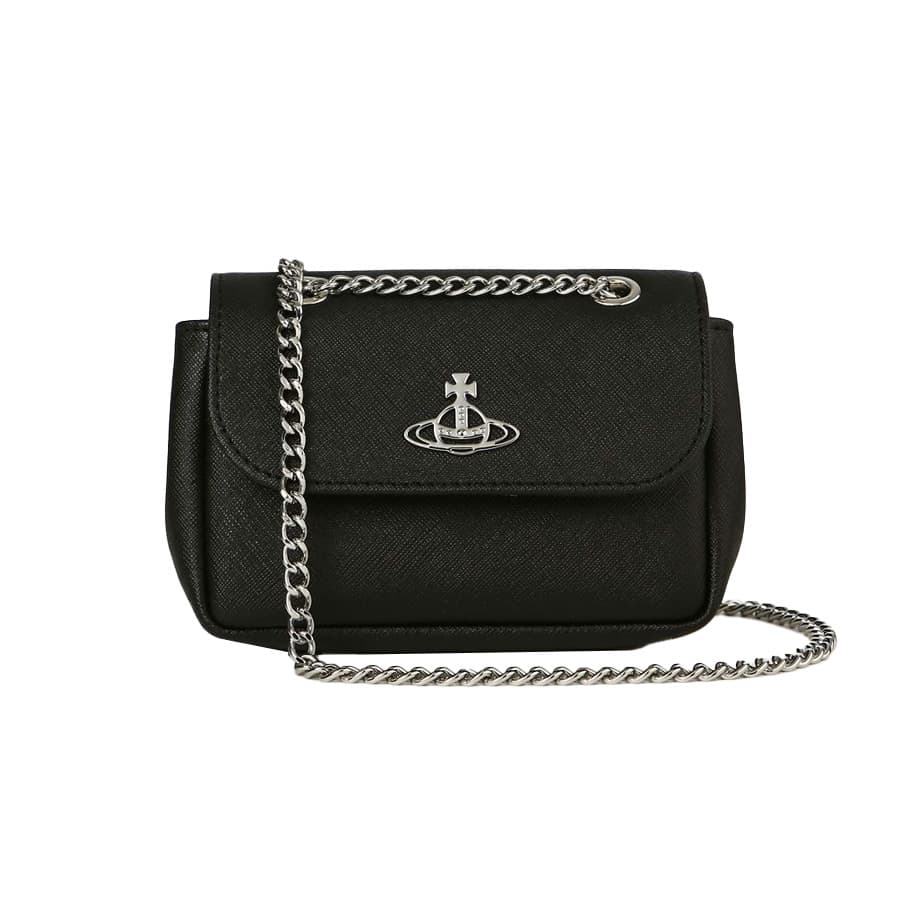 비비안웨스트우드 그레인 스몰 펄스 체인 크로스백 (블랙) 5C01000CW S000B N401