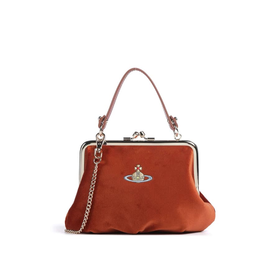 비비안웨스트우드 그래니 프레임 펄스 크로스백 (번트오렌지) 4B01000BW W00ZL F410