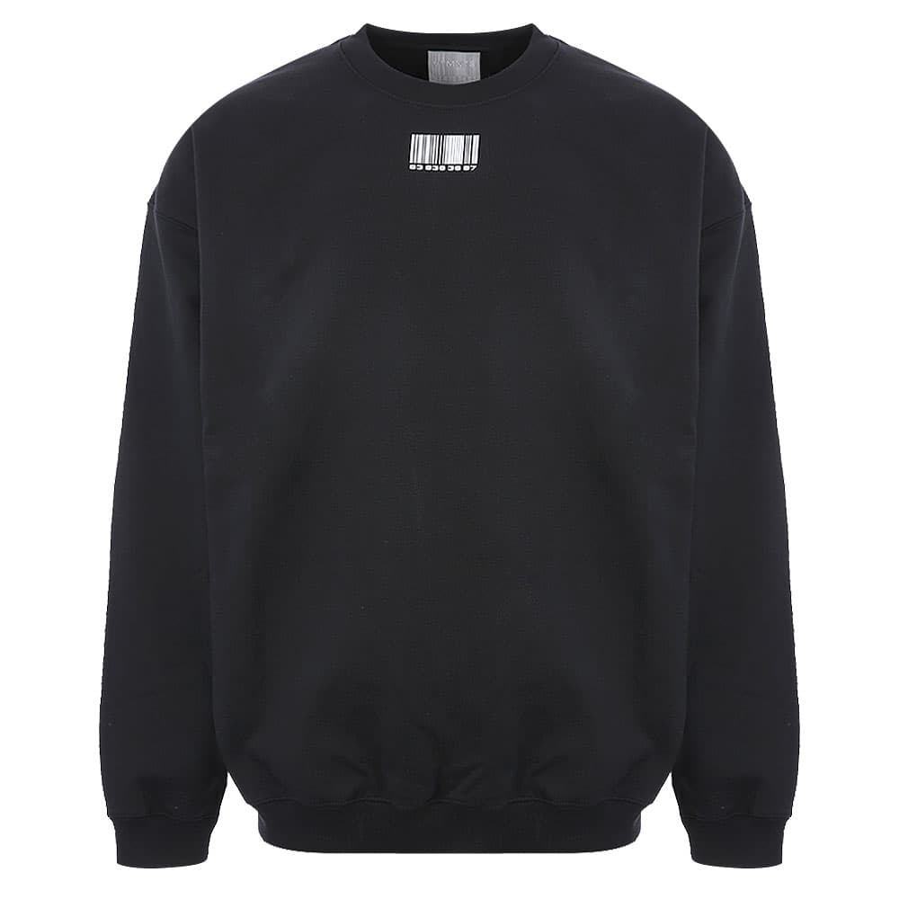 [국내/당일]22SS VL12TR140B BLACK 베트멍 스몰 바코드 블랙 오버 맨투맨