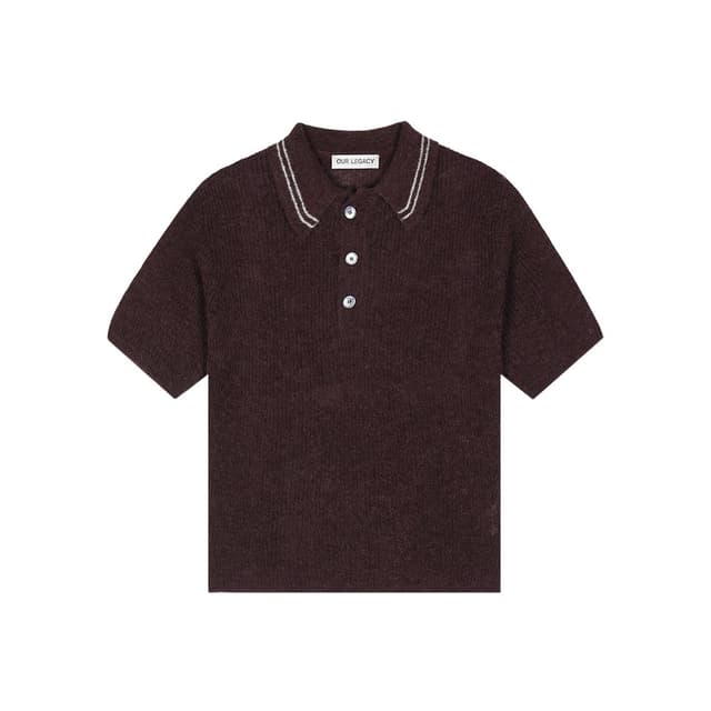 아워레가시 남성 TRADITIONAL 폴로반팔니트 브라운 M2243TE