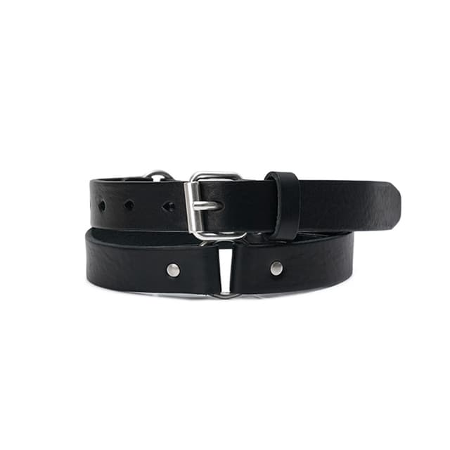 아워레가시 남성 버클 가죽 벨트 블랙 A22482GB